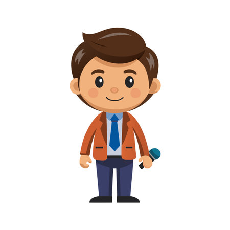 Beautiful Professional Cartoon Character Design Vector illustrationのイラスト素材