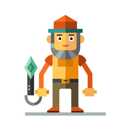 Beautiful Professional Cartoon Character Design Vector illustrationのイラスト素材