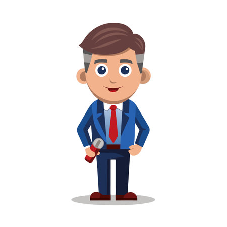 Beautiful Professional Cartoon Character Design Vector illustrationのイラスト素材