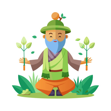 Beautiful Professional Cartoon Character Design Vector illustrationのイラスト素材