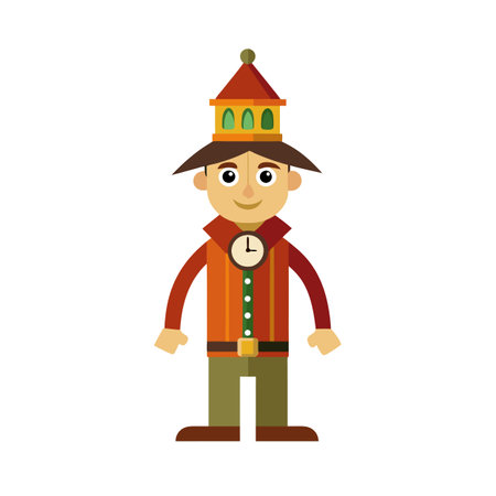 Beautiful Professional Cartoon Character Design Vector illustrationのイラスト素材