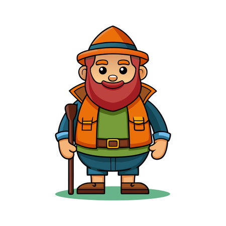 Beautiful Professional Cartoon Character Design Vector illustrationのイラスト素材