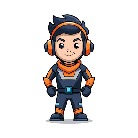 Beautiful Professional Cartoon Character Design Vector illustrationのイラスト素材