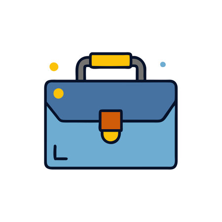Briefcase Icon Business and Finance Vector for UI Websites and Mobile Applicationsのイラスト素材