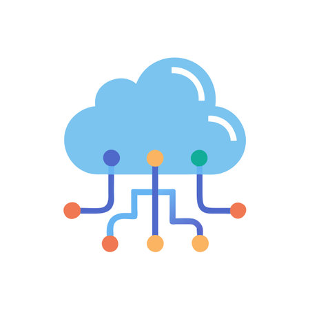 Cloud Computing Icon Technology and Device Vector for UI Websites and Mobile Applicationsのイラスト素材