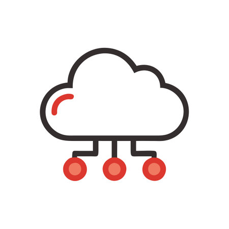 Cloud Computing Icon Technology and Device Vector for UI Websites and Mobile Applicationsのイラスト素材