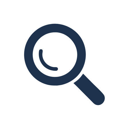 Magnifying Glass Search Icon Business and Education Vector for UI Websites and Mobile Applicationsのイラスト素材