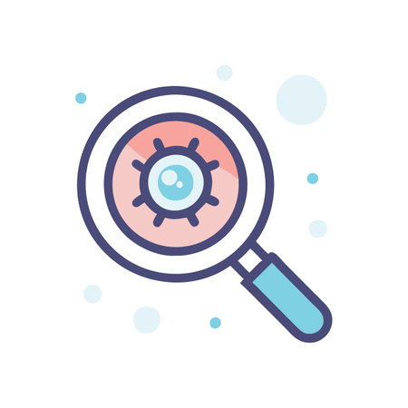 Magnifying Glass Search Icon Business and Education Vector for UI Websites and Mobile Applicationsのイラスト素材