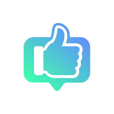 Thumb Up Like and Reaction Icon for Social Media Websites and Mobile Applicationsのイラスト素材