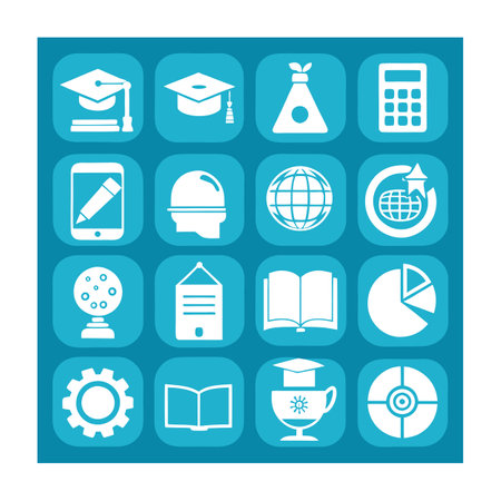 Education and Learning Icon Set Collection Vector for UI Documents Websites and Mobile Applicationsのイラスト素材