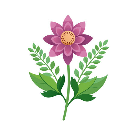 Flower Herb Icon Floral Vector for UI Websites and Mobile Applicationsのイラスト素材