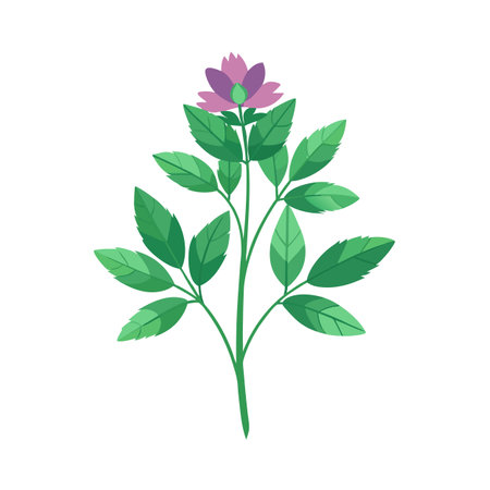 Flower Herb Icon Floral Vector for UI Websites and Mobile Applicationsのイラスト素材