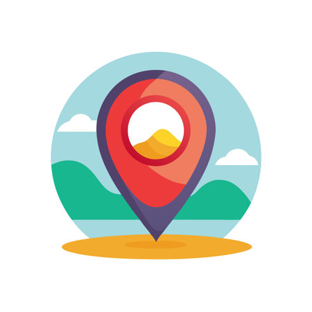 Flat style Map Pin Location Icon vector illustration for User Interface documents websites and mobile applicationsのイラスト素材