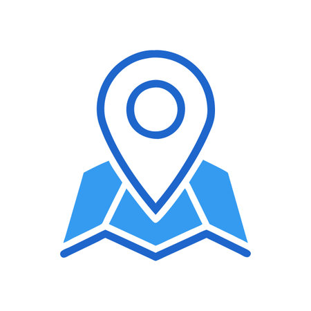 Flat style Map Pin Location Icon vector illustration for User Interface documents websites and mobile applicationsのイラスト素材