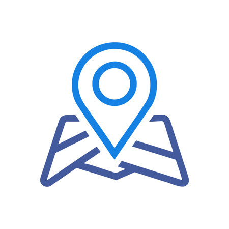 Flat style Map Pin Location Icon vector illustration for User Interface documents websites and mobile applicationsのイラスト素材