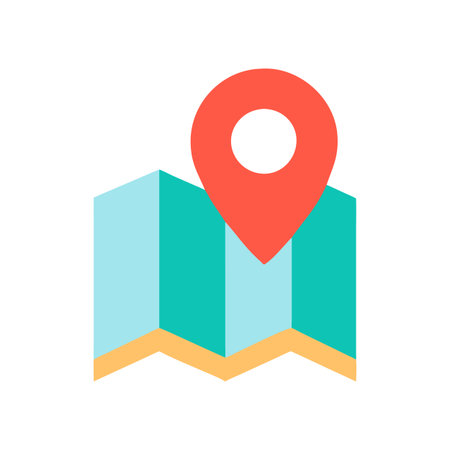 Flat style Map Pin Location Icon vector illustration for User Interface documents websites and mobile applicationsのイラスト素材