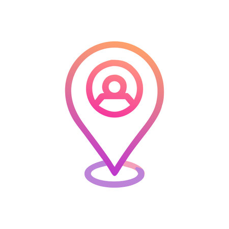 Flat style Map Pin Location Icon vector illustration for User Interface documents websites and mobile applicationsのイラスト素材