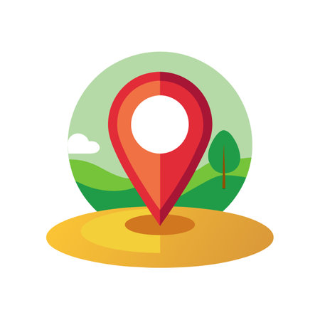 Flat style Map Pin Location Icon vector illustration for User Interface documents websites and mobile applicationsのイラスト素材