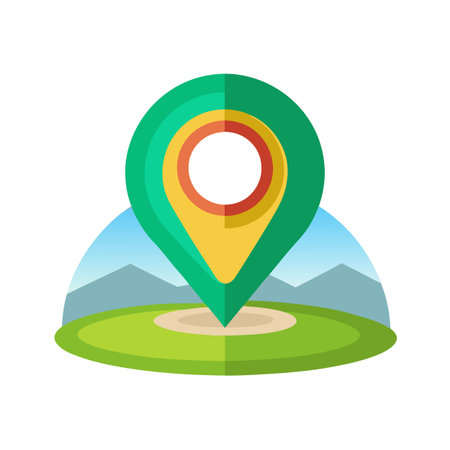Flat style Map Pin Location Icon vector illustration for User Interface documents websites and mobile applicationsのイラスト素材