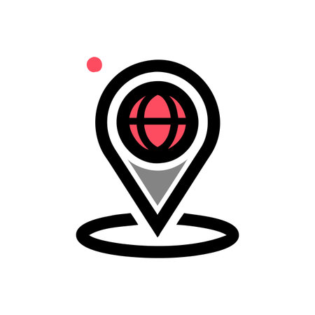 Flat style Map Pin Location Icon vector illustration for User Interface documents websites and mobile applicationsのイラスト素材