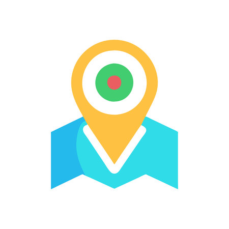 Flat style Map Pin Location Icon vector illustration for User Interface documents websites and mobile applicationsのイラスト素材