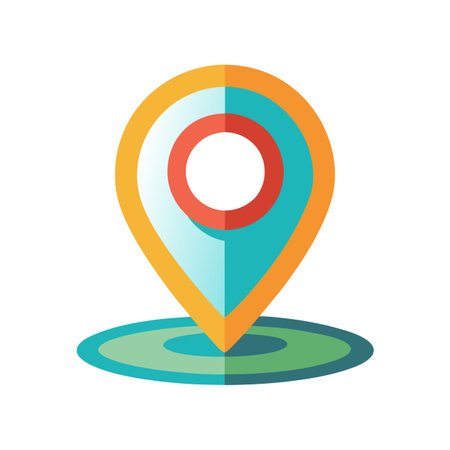 Flat style Map Pin Location Icon vector illustration for User Interface documents websites and mobile applicationsのイラスト素材