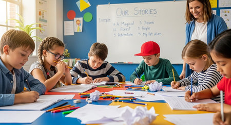 Education learning and Idea knowledge concepts of children with innovative technology and science in...