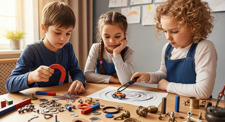 Education learning and Idea knowledge concepts of children with innovative technology and science in everyday lifeの写真素材