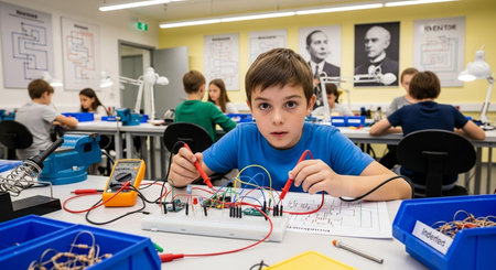 Education learning and Idea knowledge concepts of children with innovative technology and science in...