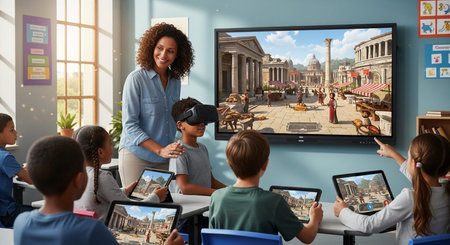 Education learning and Idea knowledge concepts of children with innovative technology and science in...