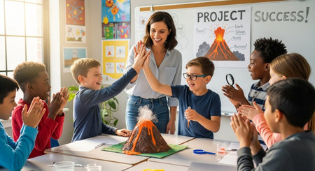 Education learning and Idea knowledge concepts of children with innovative technology and science in...