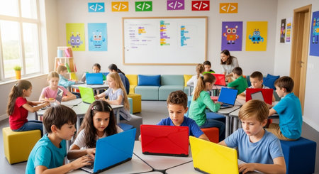 Education learning and Idea knowledge concepts of children with innovative technology and science in...