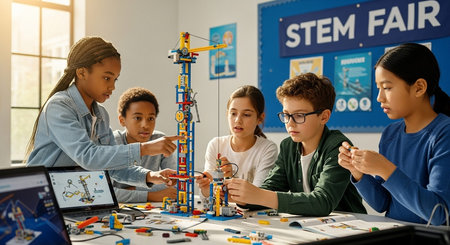 Education learning and Idea knowledge concepts of children with innovative technology and science in...