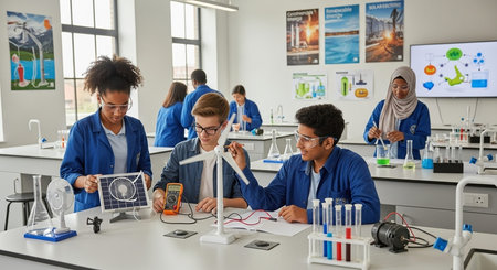 Education learning and Idea knowledge concepts of children with innovative technology and science in...