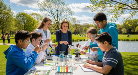 Education learning and Idea knowledge concepts of children with innovative technology and science in...