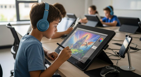 Education learning and Idea knowledge concepts of children with innovative technology and science in...