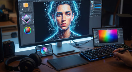 Artificial Intelligence AI Concept Imagesの写真素材
