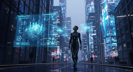 Artificial Intelligence AI Concept Imagesの写真素材