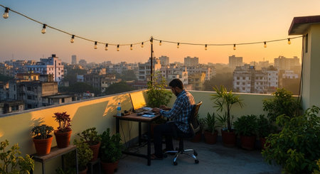 Remote work imageの写真素材