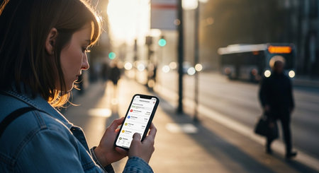 Technology and AI Usage in Daily Life Imageの写真素材