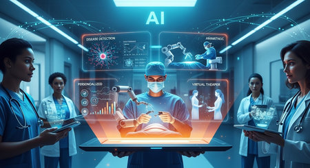 Technology and AI Usage in Daily Life Imageの写真素材