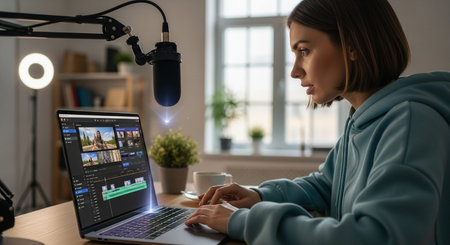 Technology and AI Usage in Daily Life Imageの写真素材