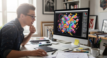 Technology and AI Usage in Daily Life Imageの写真素材