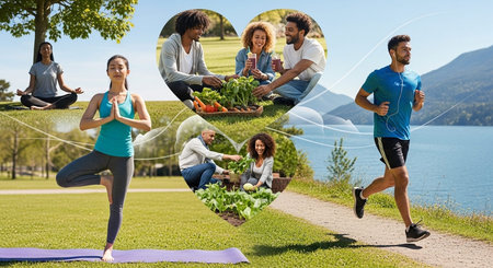 Technology and AI Usage in Daily Life Imageの写真素材