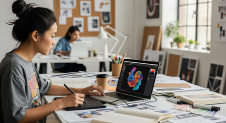 Technology and AI Usage in Daily Life Imageの写真素材