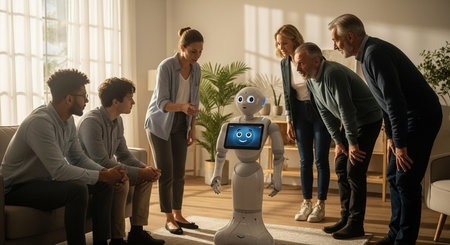 Technology and AI Usage in Daily Life Imageの写真素材