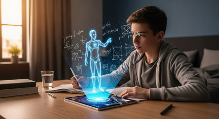 Technology and AI Usage in Daily Life Imageの写真素材