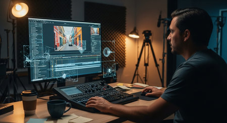 Technology and AI Usage in Daily Life Imageの写真素材