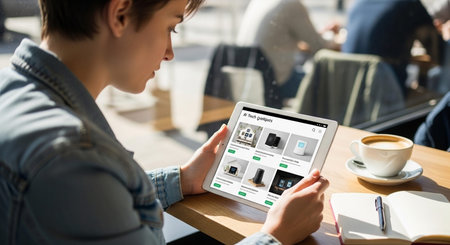 Technology and AI Usage in Daily Life Imageの写真素材