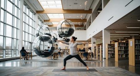 Yoga Practice Concept with Balance, Flexibility, Mindfulness and Holistic Wellness